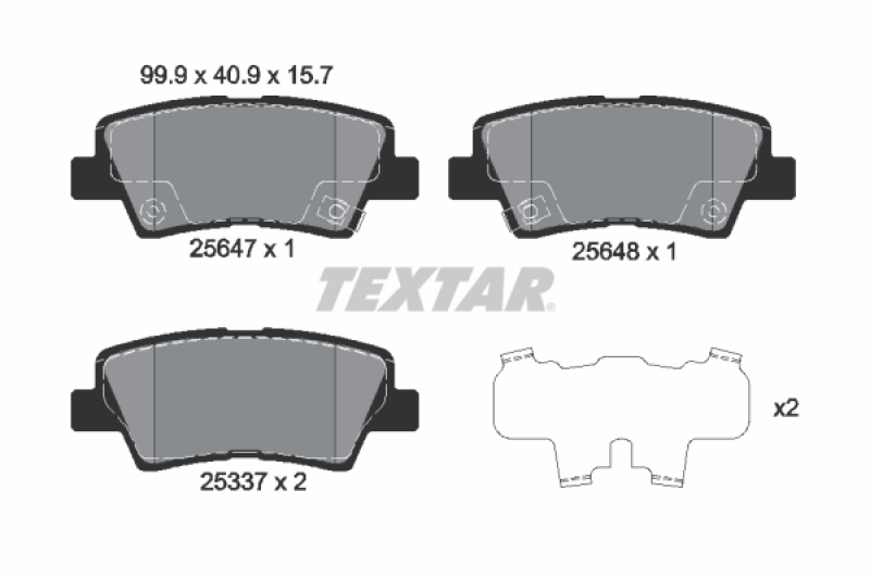 TEXTAR Bremsbelagsatz, Scheibenbremse Q+ 2564701