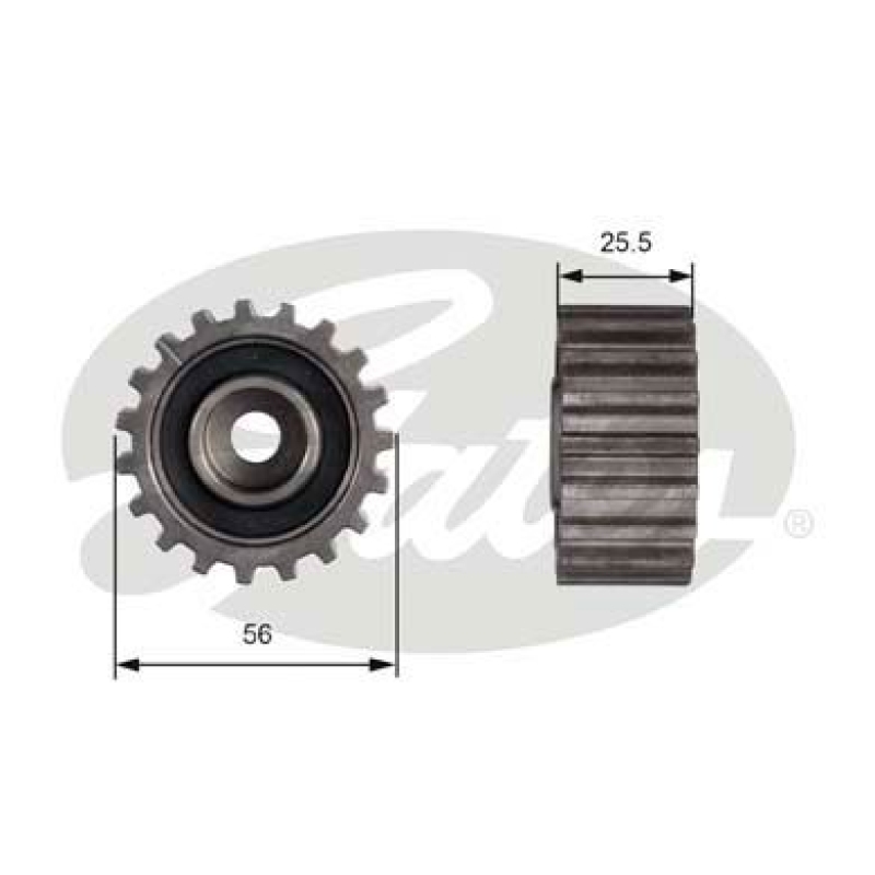 GATES Deflection/Guide Pulley, timing belt PowerGrip®