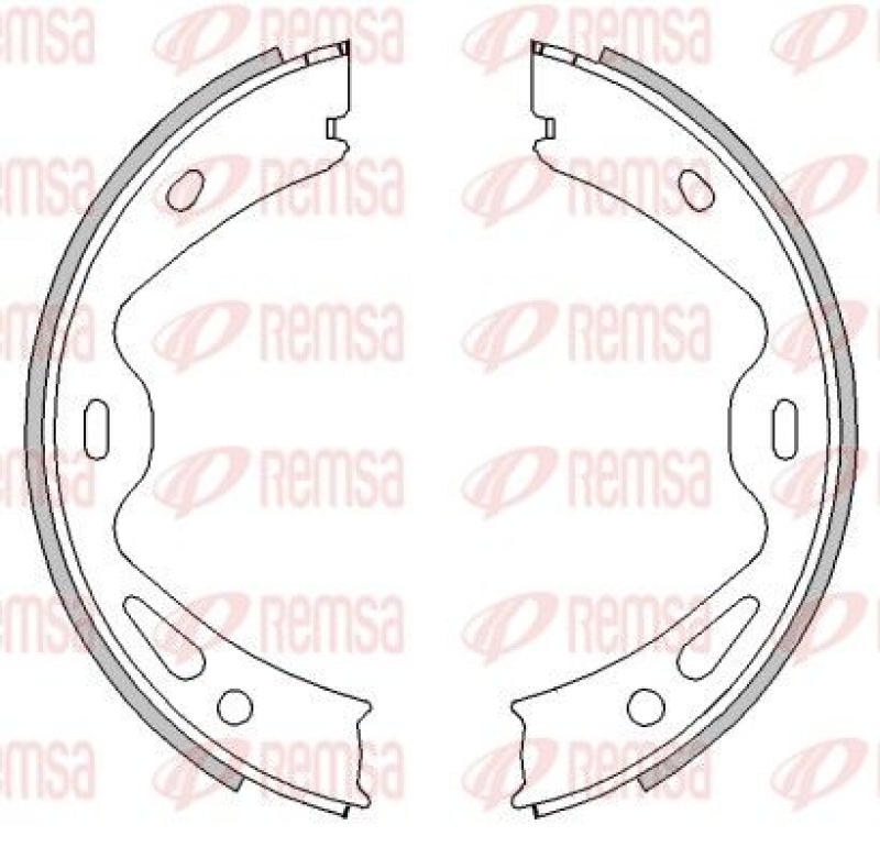 REMSA Brake Shoe Set, parking brake