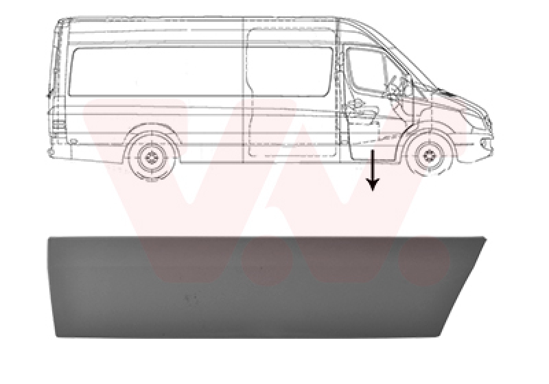 VAN WEZEL Trim/Protection Strip, door