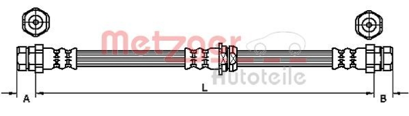 METZGER Bremsschlauch 4110435
