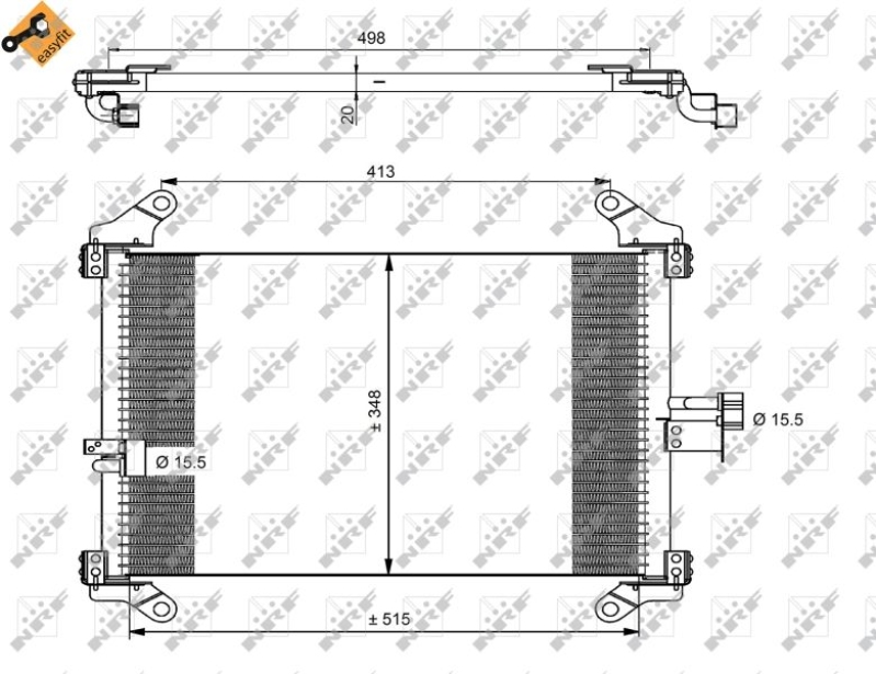 NRF Condenser, air conditioning EASY FIT