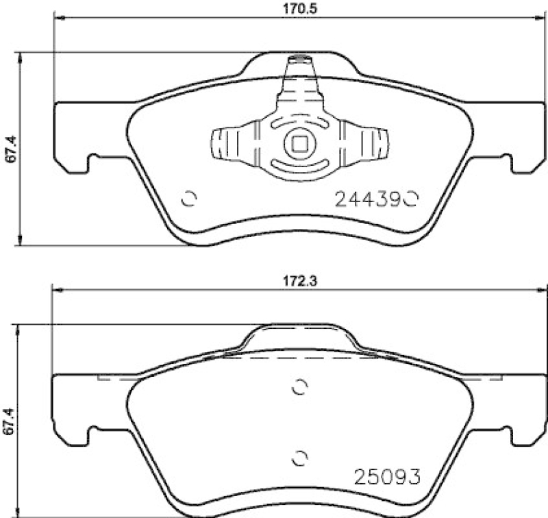 HELLA Brake Pad Set, disc brake