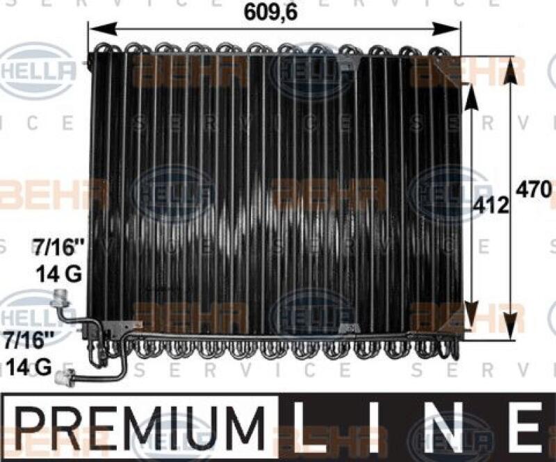 HELLA Condenser, air conditioning BEHR HELLA SERVICE *** PREMIUM LINE ***