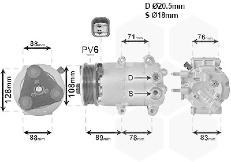 VAN WEZEL Kompressor, Klimaanlage