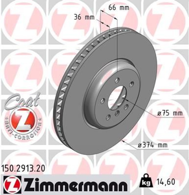 ZIMMERMANN Bremsscheibe COAT Z