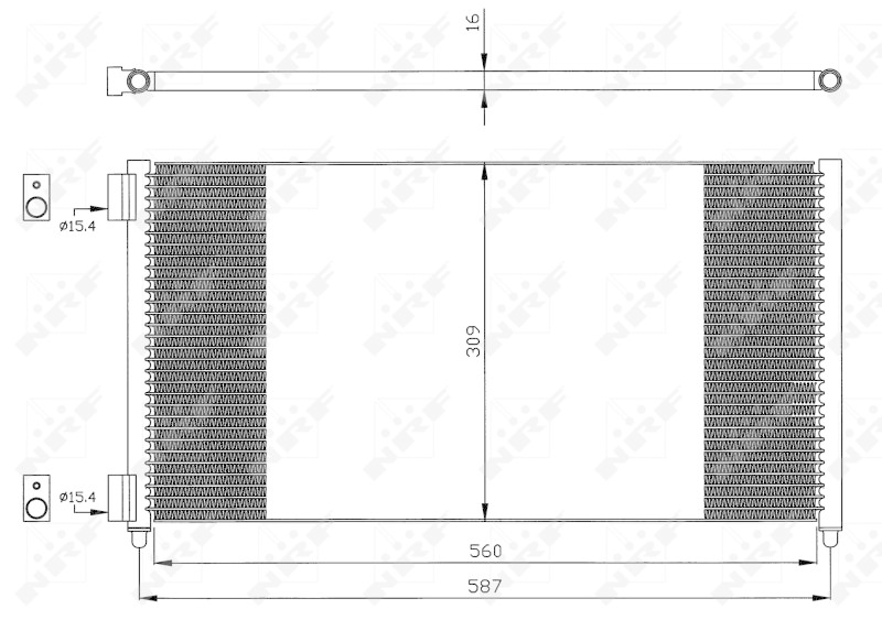 NRF Condenser, air conditioning EASY FIT