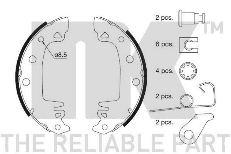 NK Brake Shoe Set