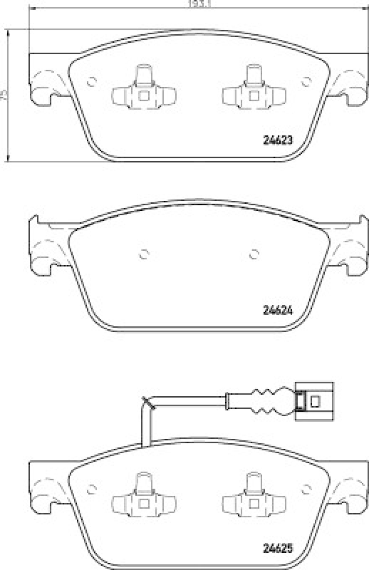 HELLA Brake Pad Set, disc brake