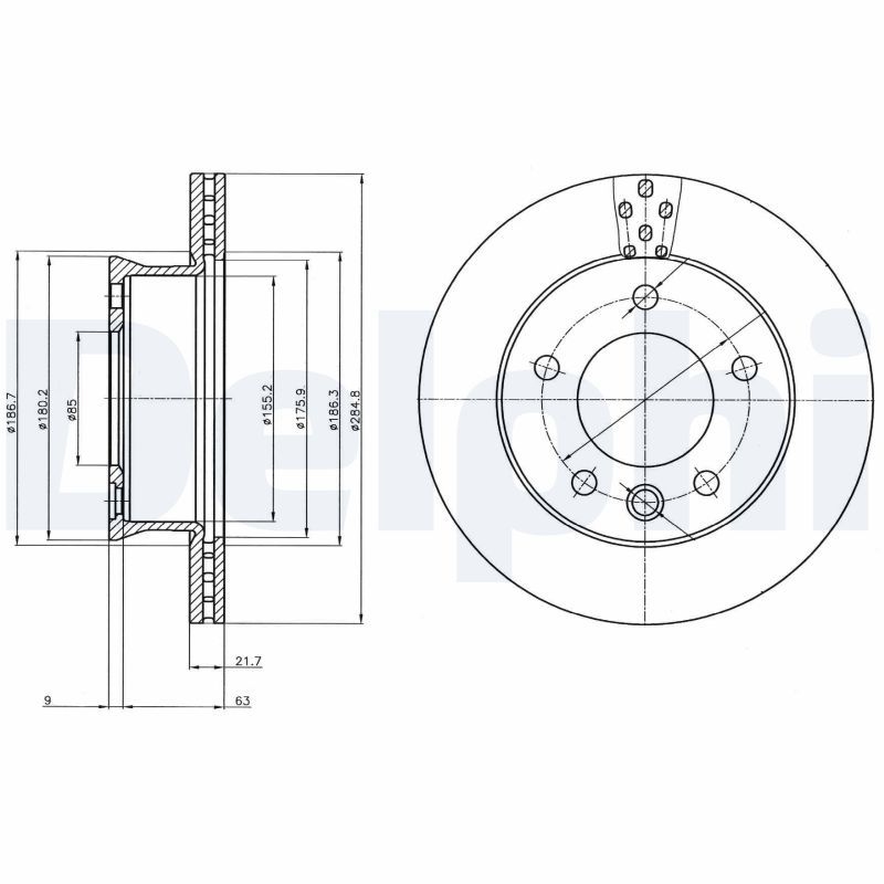 2x DELPHI Bremsscheibe