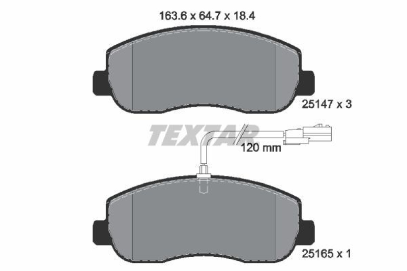TEXTAR Bremsbelagsatz, Scheibenbremse Q+ 2514701