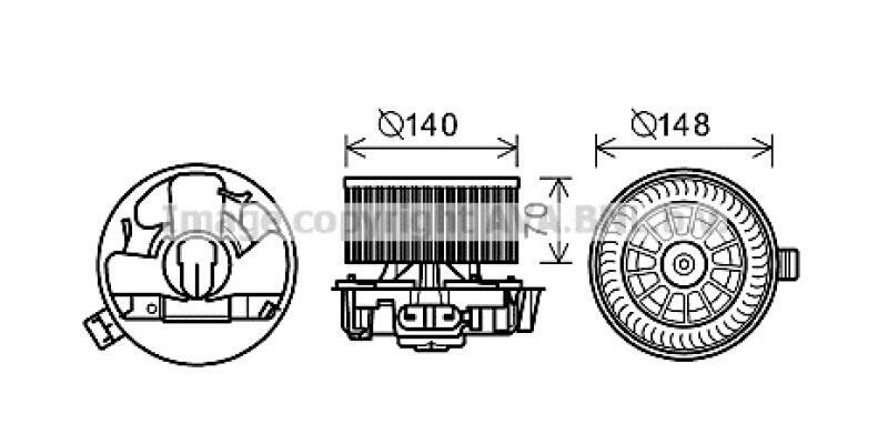 AVA QUALITY COOLING Electric Motor, interior blower