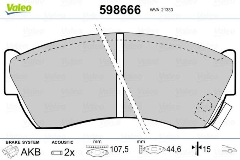 VALEO Brake Pad Set, disc brake