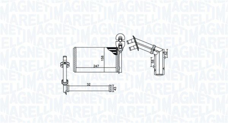 MAGNETI MARELLI Wärmetauscher, Innenraumheizung