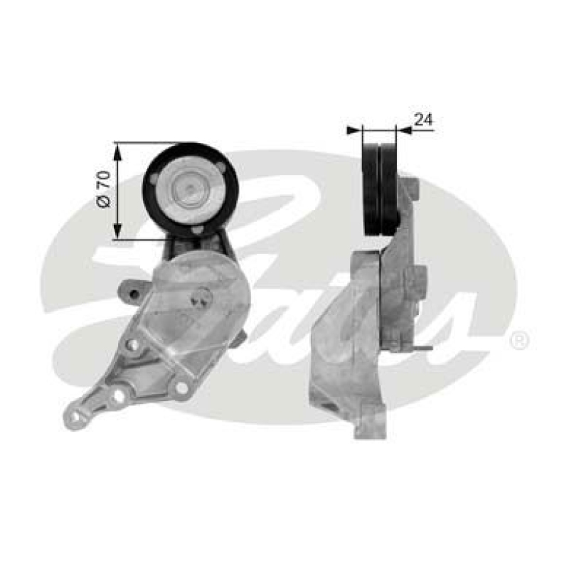 GATES Tensioner Pulley, V-ribbed belt DriveAlign®