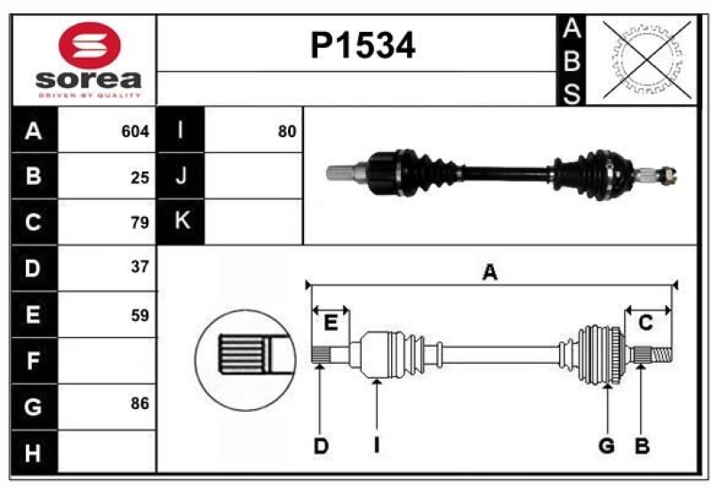 SNRA Drive Shaft