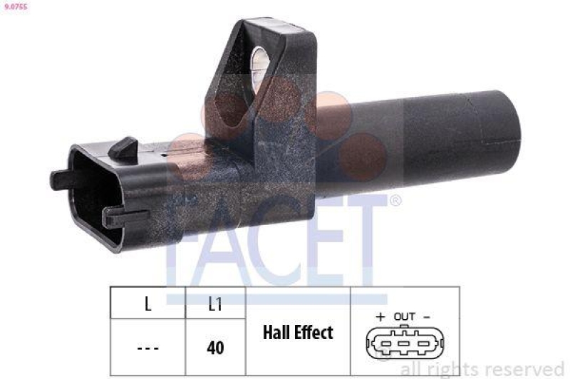 FACET Sensor, Drehzahl Made in Italy - OE Equivalent