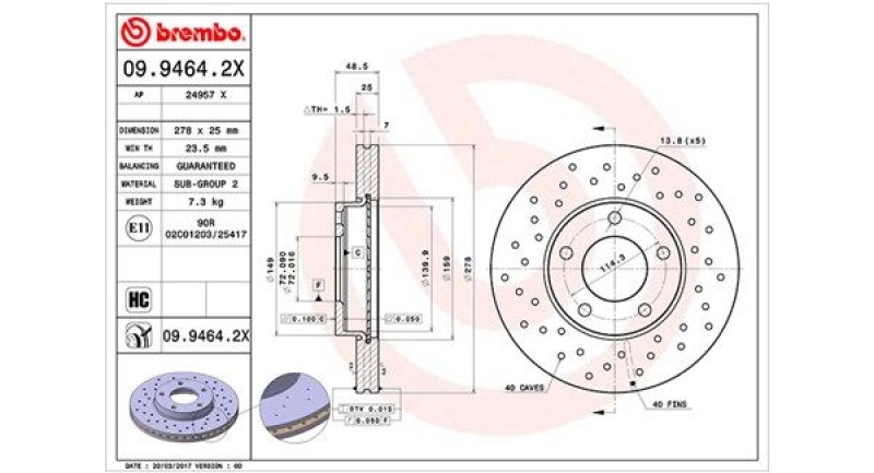 2x MAGNETI MARELLI Bremsscheibe