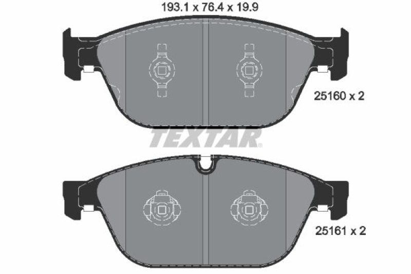 TEXTAR Bremsbelagsatz, Scheibenbremse Q+ 2516002