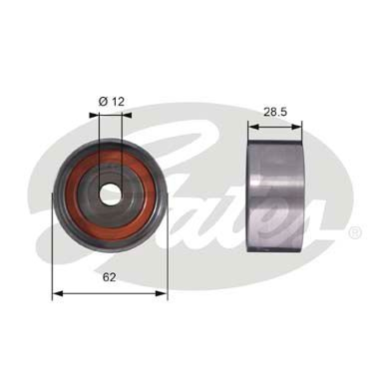 GATES Deflection/Guide Pulley, timing belt PowerGrip®