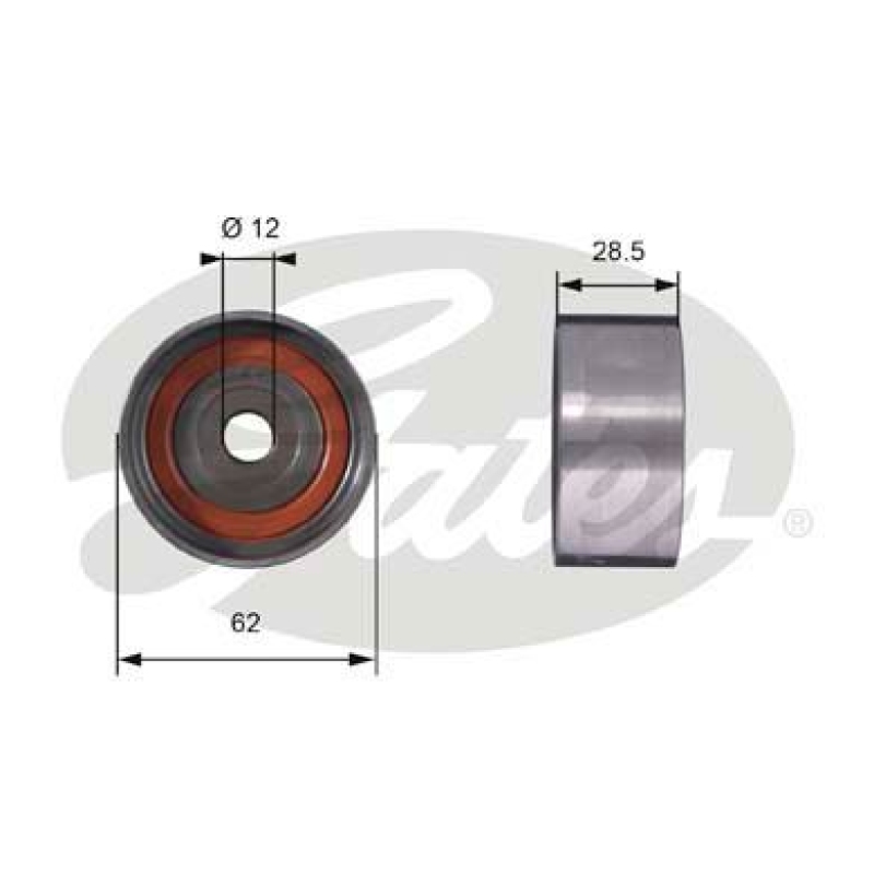 GATES Umlenk-/Führungsrolle, Zahnriemen PowerGrip®