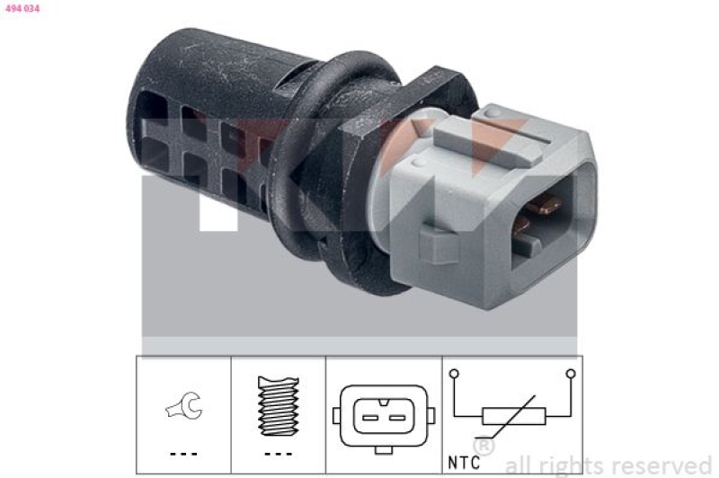 KW Sensor, Ansauglufttemperatur Made in Italy - OE Equivalent