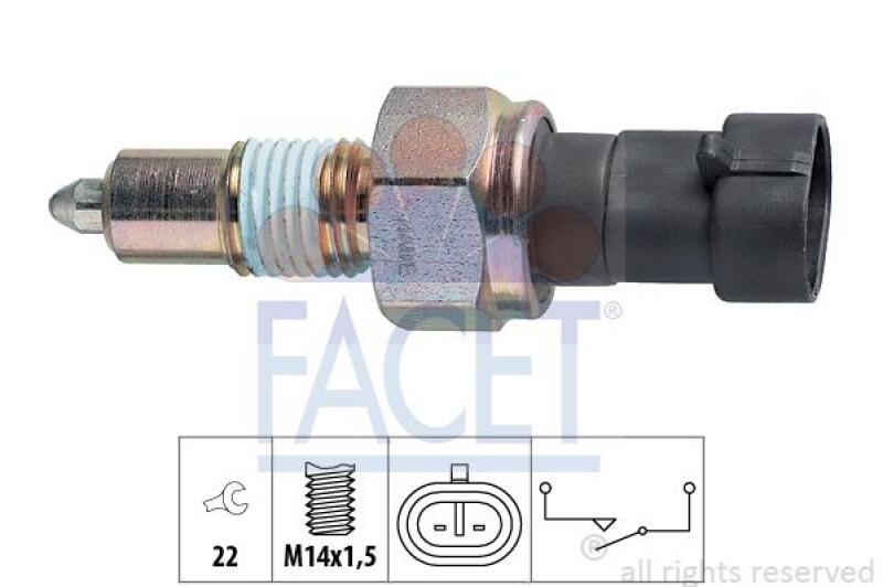 FACET Switch, reverse light Made in Italy - OE Equivalent