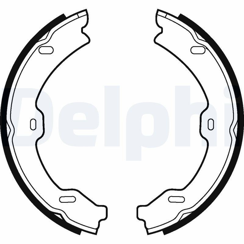 DELPHI Brake Shoe Set, parking brake
