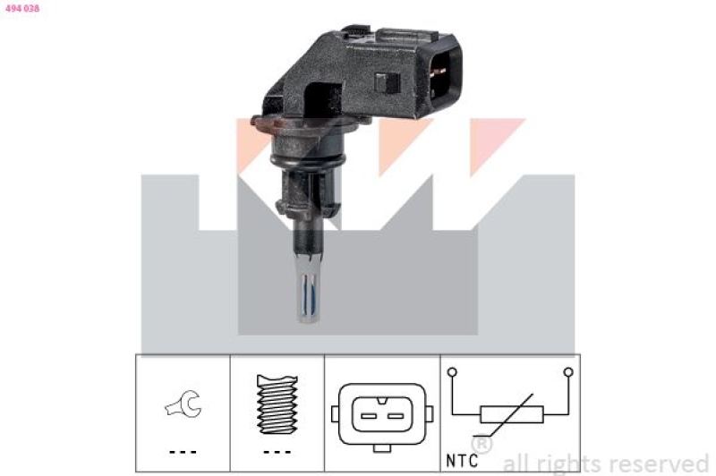 KW Sensor, Ansauglufttemperatur Made in Italy - OE Equivalent