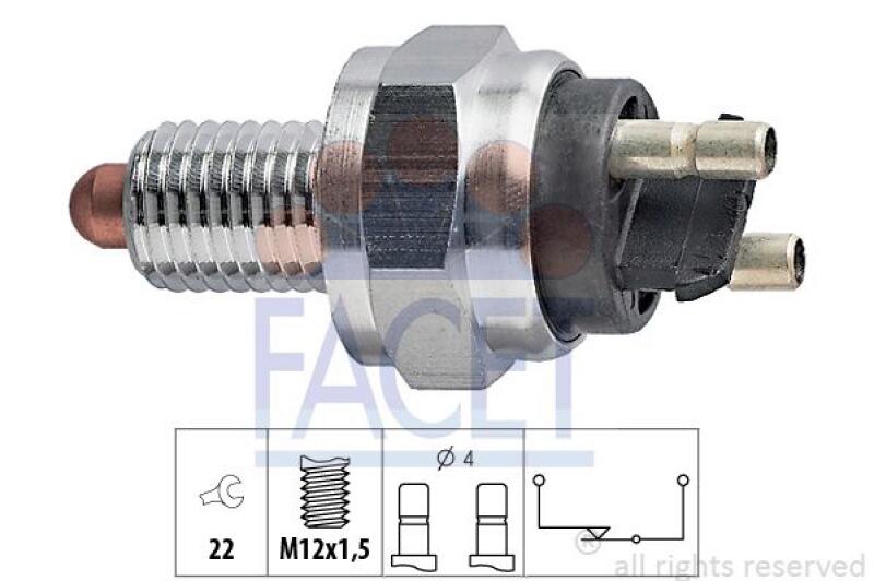 FACET Schalter, Rückfahrleuchte Made in Italy - OE Equivalent