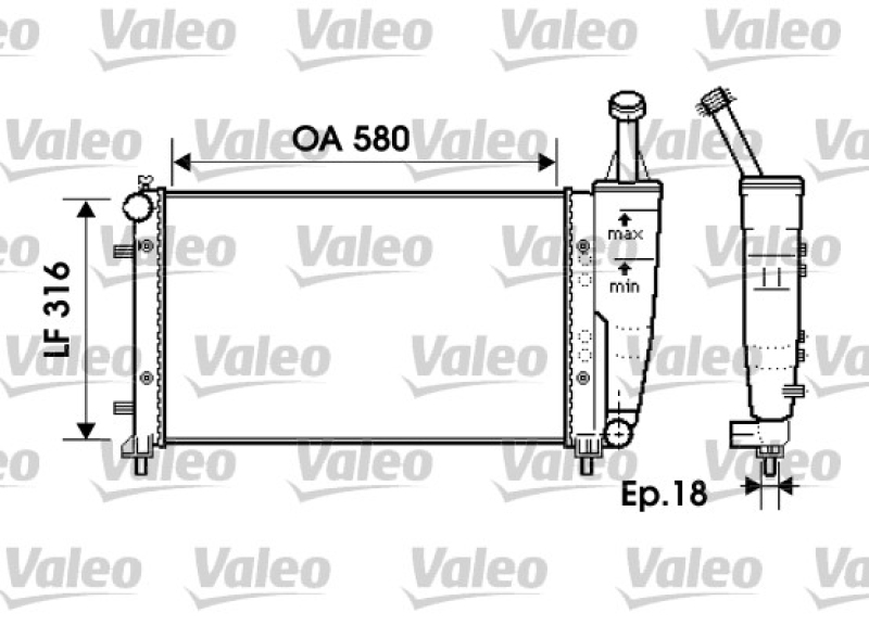 VALEO Radiator, engine cooling