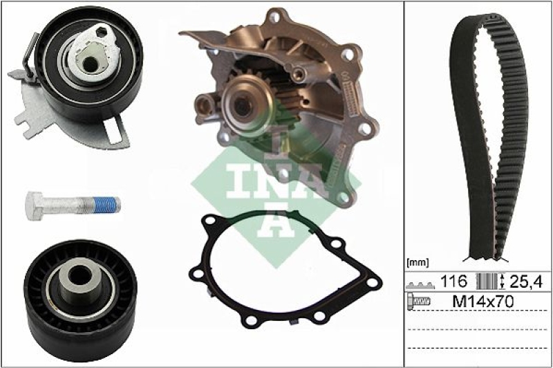 Schaeffler INA Wasserpumpe + Zahnriemensatz