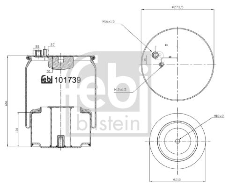 FEBI BILSTEIN Federbalg, Luftfederung