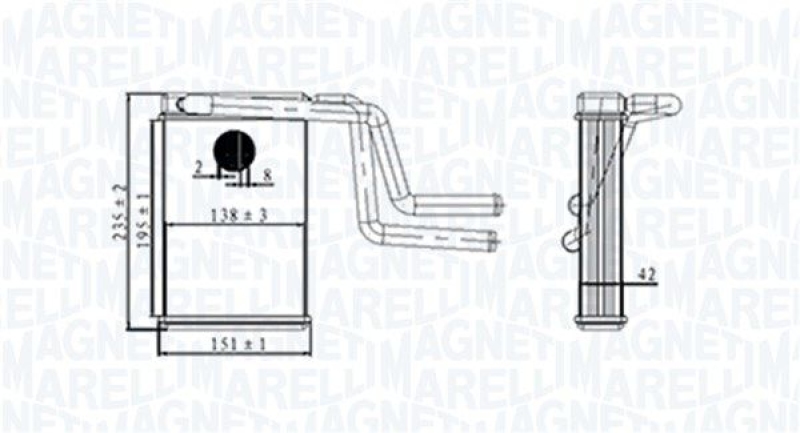 MAGNETI MARELLI Wärmetauscher, Innenraumheizung