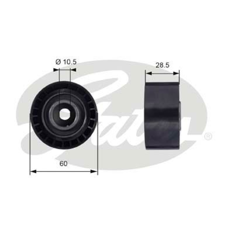 GATES Deflection/Guide Pulley, timing belt PowerGrip®