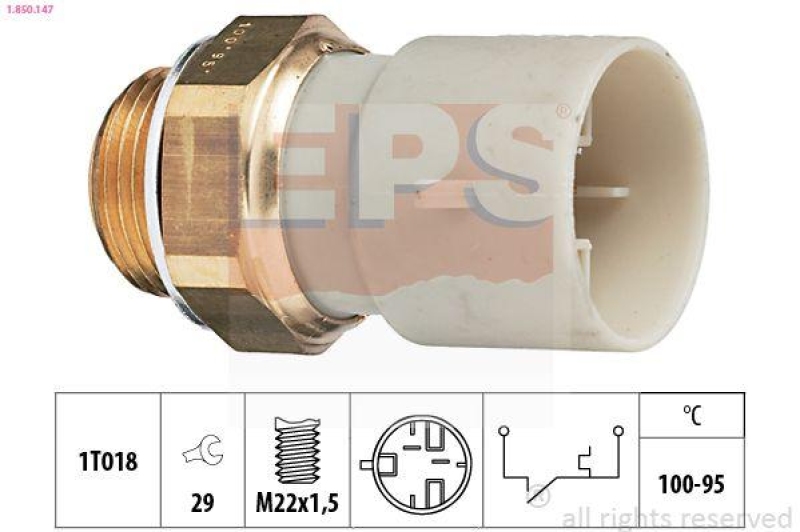EPS Temperaturschalter, Kühlerlüfter Made in Italy - OE Equivalent