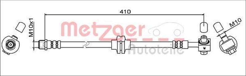 METZGER Bremsschlauch 4111608
