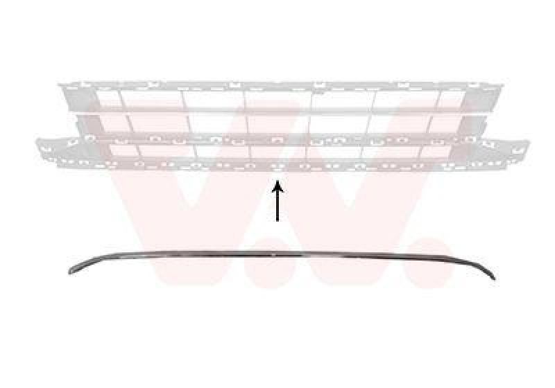 VAN WEZEL Trim/Protective Strip, radiator grille