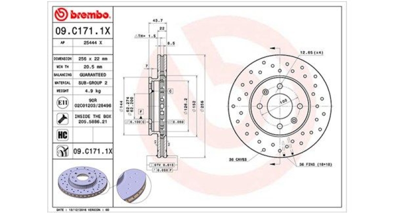 2x MAGNETI MARELLI Bremsscheibe
