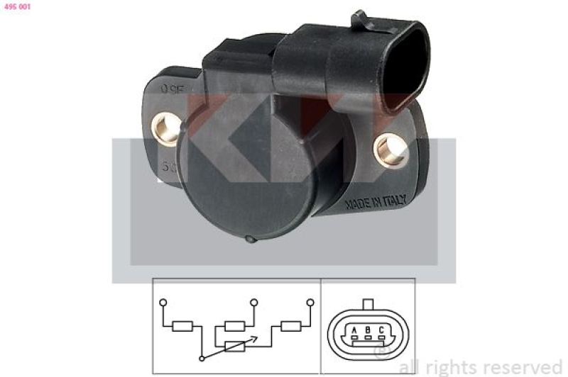 KW Sensor, Drosselklappenstellung Made in Italy - OE Equivalent