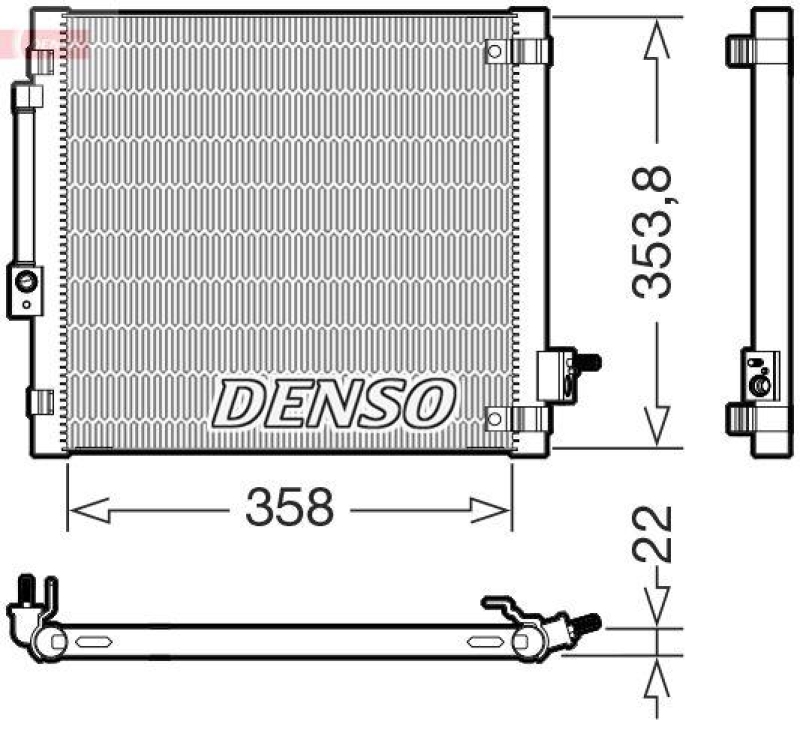 DENSO Kondensator, Klimaanlage DCN99081