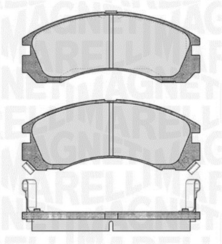 MAGNETI MARELLI Bremsbelagsatz, Scheibenbremse 363916060339