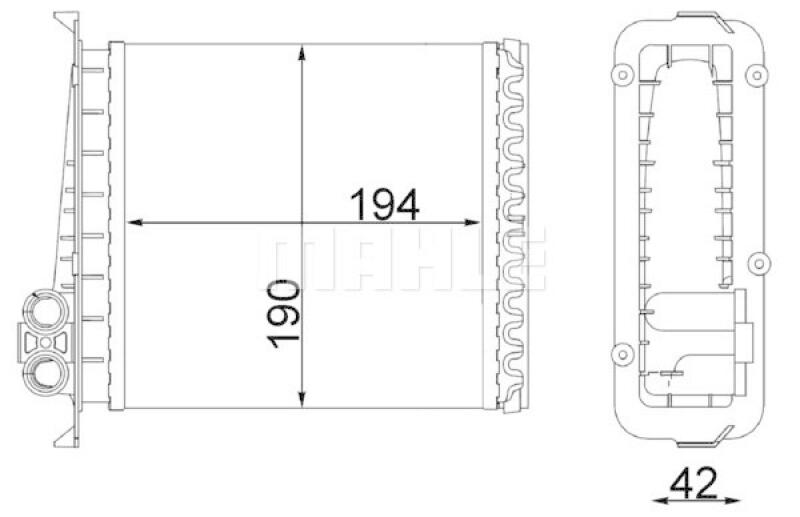 MAHLE W&auml;rmetauscher, Innenraumheizung BEHR