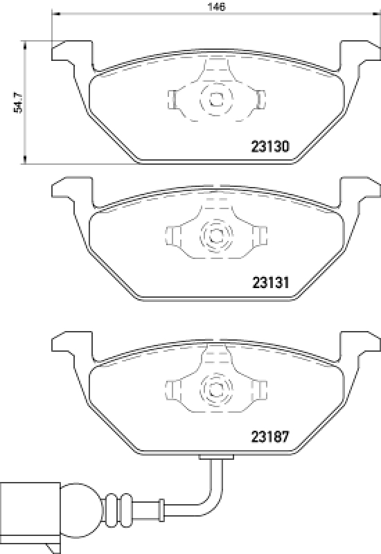 BREMBO 4x Bremsbeläge Bremsbelagsatz