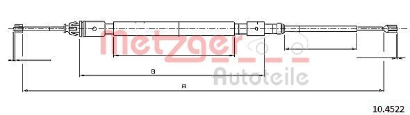 METZGER Cable, parking brake COFLE