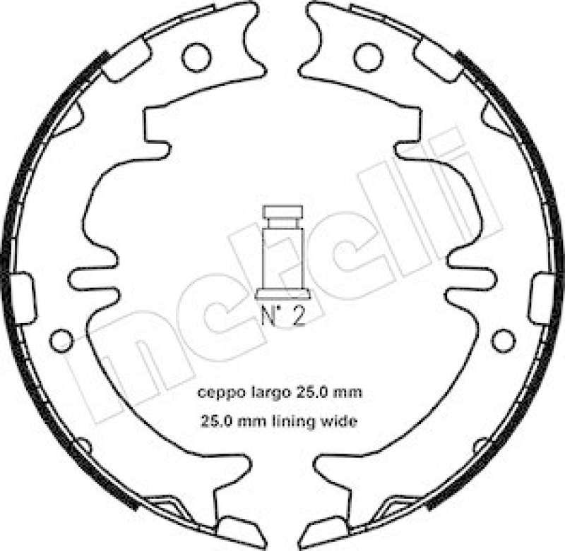 METELLI Brake Shoe Set, parking brake