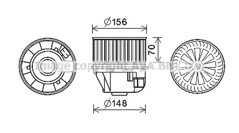 AVA QUALITY COOLING Elektromotor, Innenraumgebläse
