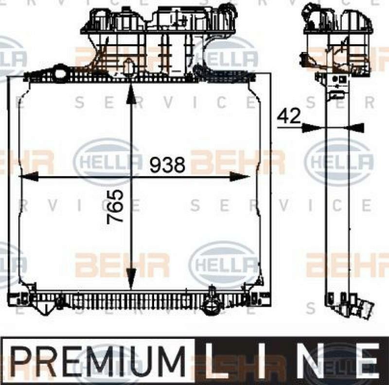HELLA Radiator, engine cooling BEHR HELLA SERVICE *** PREMIUM LINE ***