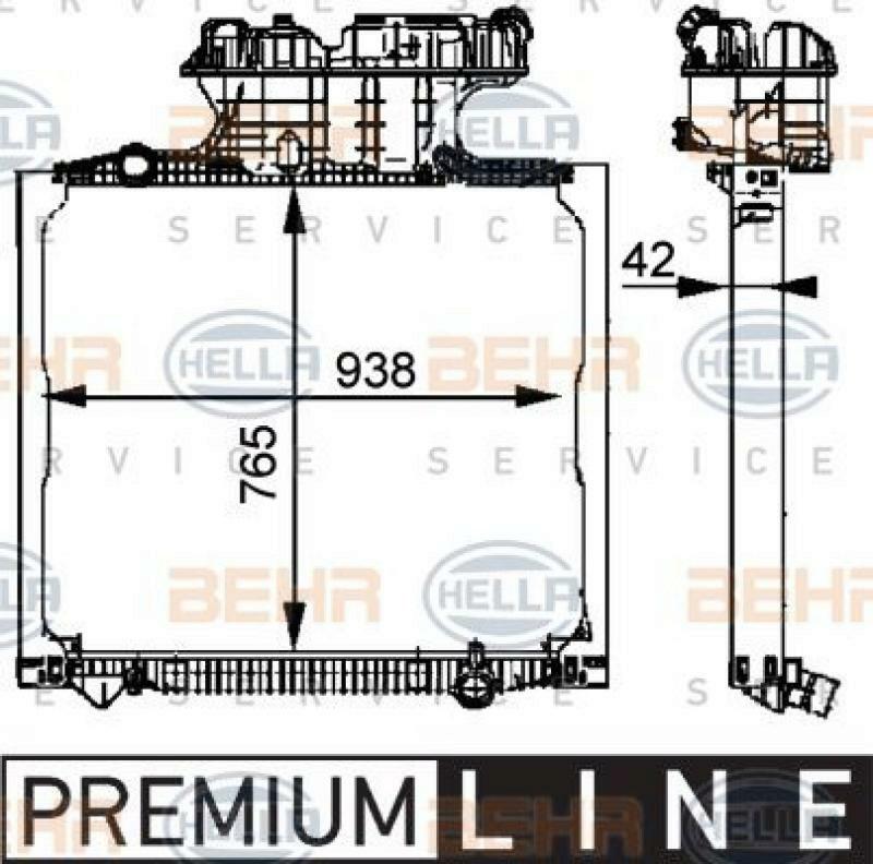 HELLA Kühler, Motorkühlung BEHR HELLA SERVICE *** PREMIUM LINE ***