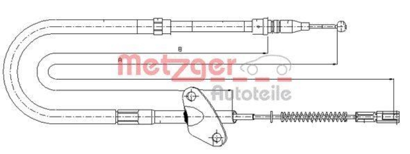 METZGER Seilzug, Feststellbremse 109871